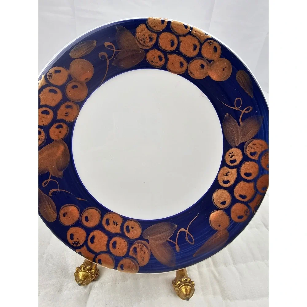 Pier 1 Tuscany Gold Handpainted Earthenware Salad‎ Plates Set Of 6 Italy